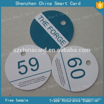 PVC material die cut size luggage tag with punched hole, offset printing luggage tag for customized